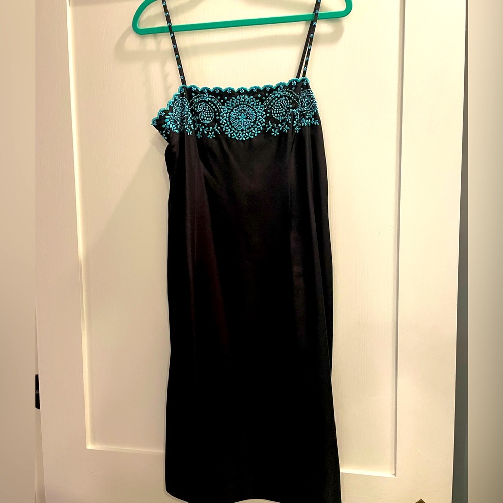 Ann Taylor strappy cocktail dress with beaded detail